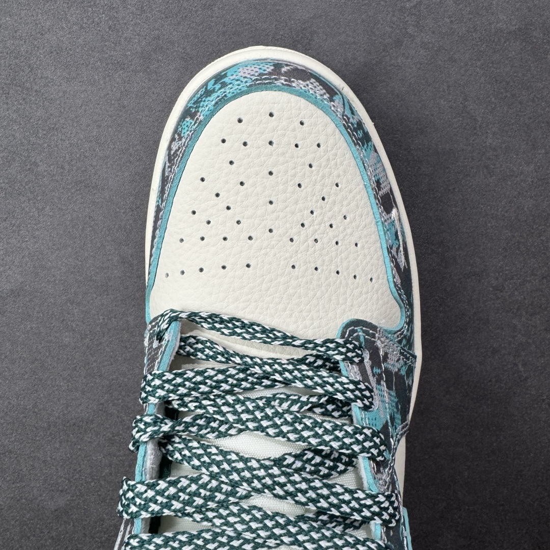 【纯原】Stussy x Air Jordan 1 Low 斯图西 x AJ1 低帮 绿白色 AJ1 乔