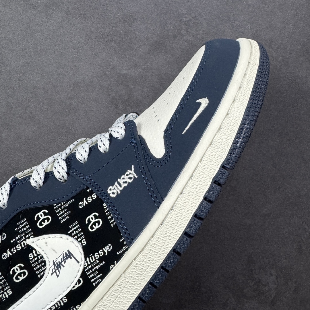 【纯原】Stussy x Air Jordan 1 Low 斯图西 x AJ1 低帮 蓝白黑 AJ1 乔