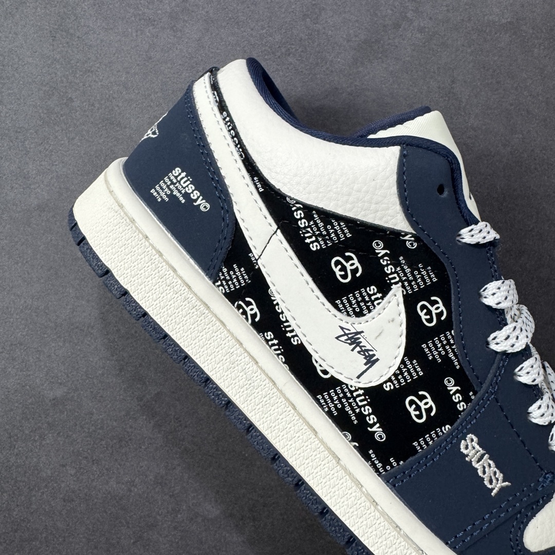 【纯原】Stussy x Air Jordan 1 Low 斯图西 x AJ1 低帮 蓝白黑 AJ1 乔