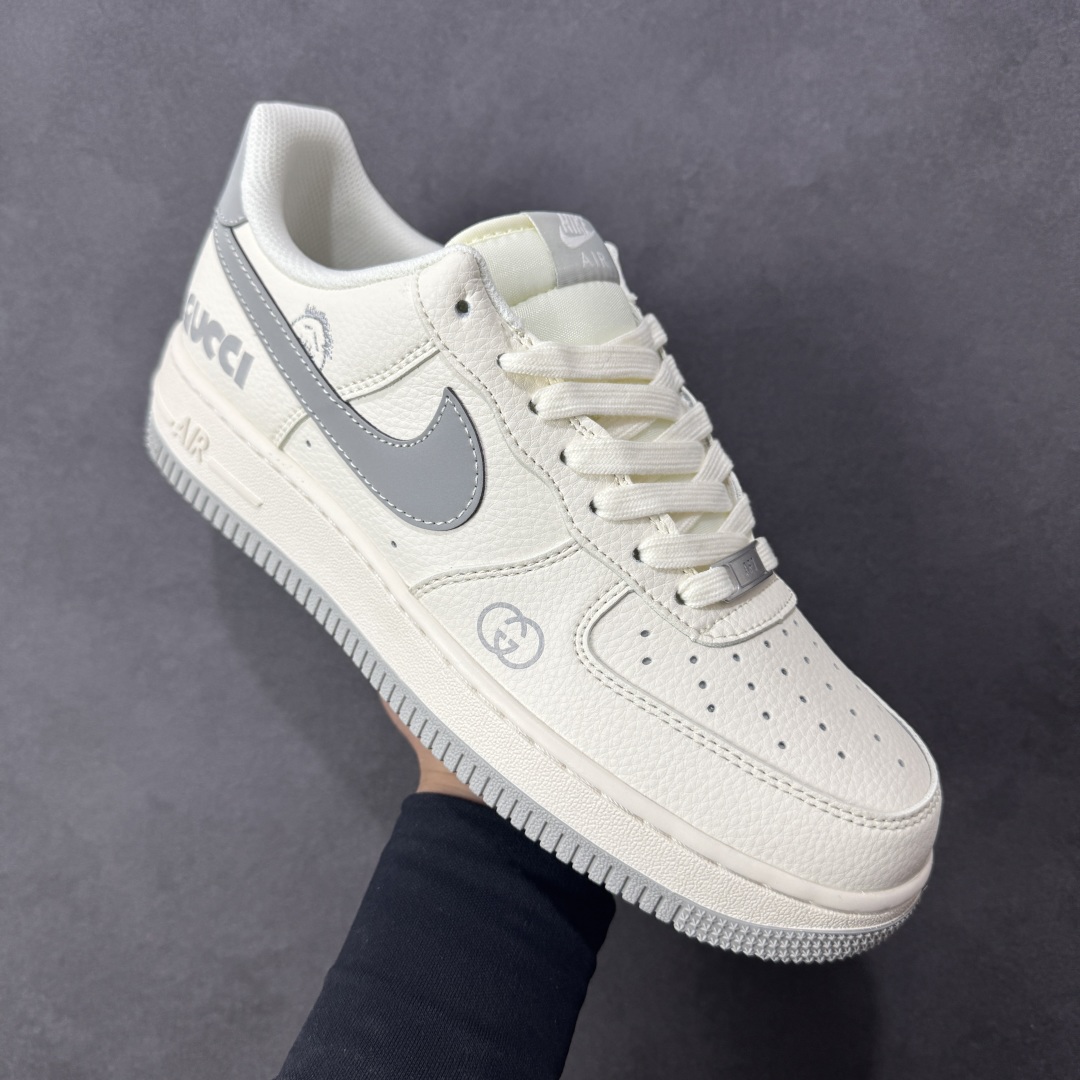 【纯原】Nike Air Force 1'07 Low 古驰联名 鬼脸米灰 空军一号 低帮休闲板鞋#原楦