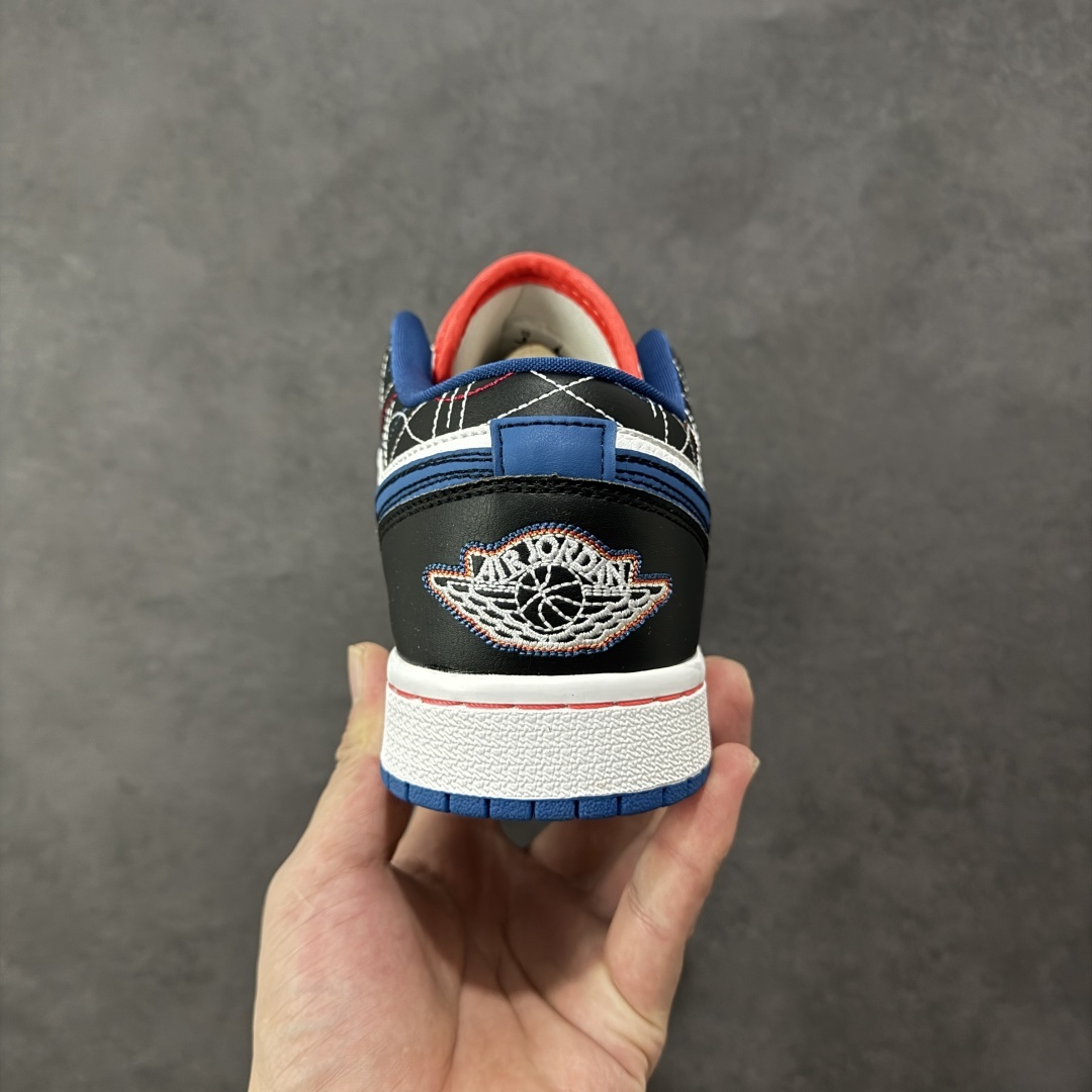 【纯原】Air Jordan 1 Low 低帮 黑蓝刺子绣 AJ1 乔丹1代 aj1 乔1 低邦 白黑蓝