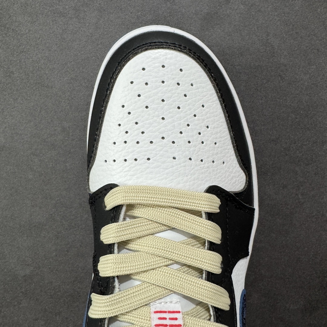【纯原】Air Jordan 1 Low 低帮 黑蓝刺子绣 AJ1 乔丹1代 aj1 乔1 低邦 白黑蓝