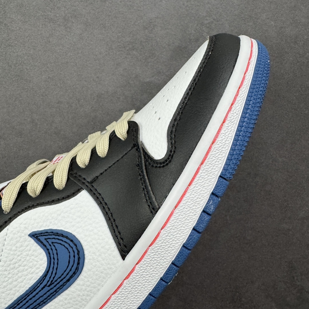 【纯原】Air Jordan 1 Low 低帮 黑蓝刺子绣 AJ1 乔丹1代 aj1 乔1 低邦 白黑蓝