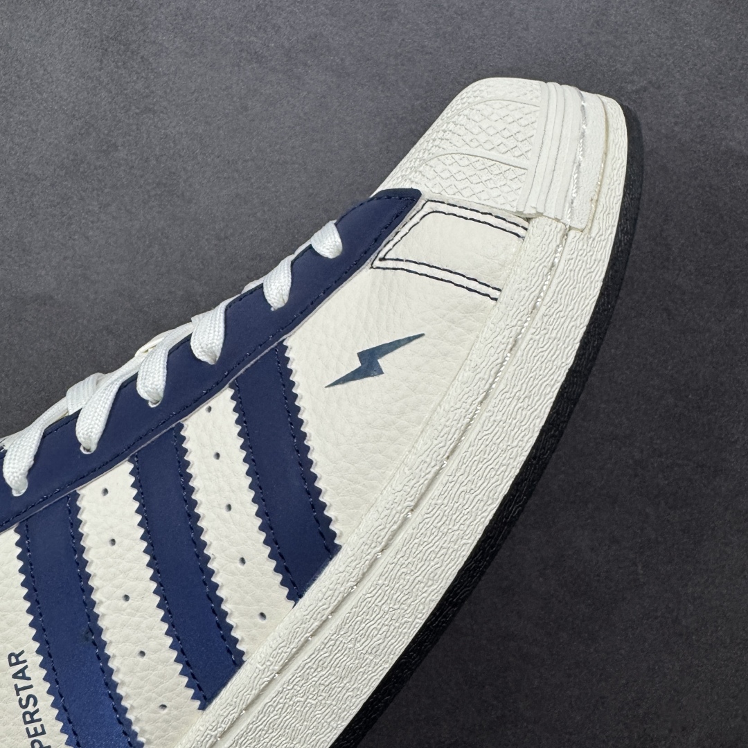 【纯原】AD Originals Superstar x 贝壳头联名 采用全新头层拼接皮革材质后跟采用特