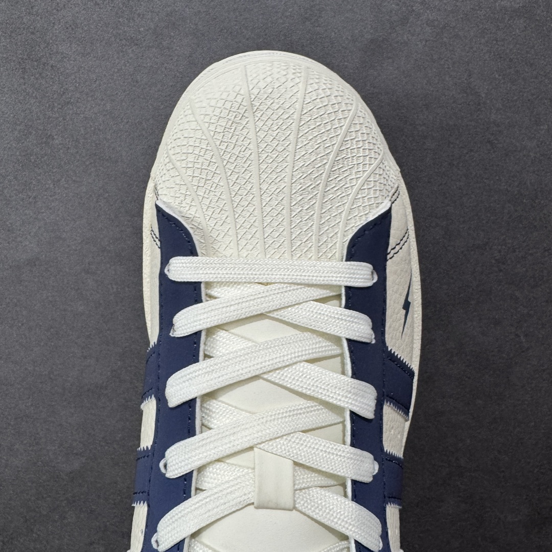【纯原】AD Originals Superstar x 贝壳头联名 采用全新头层拼接皮革材质后跟采用特