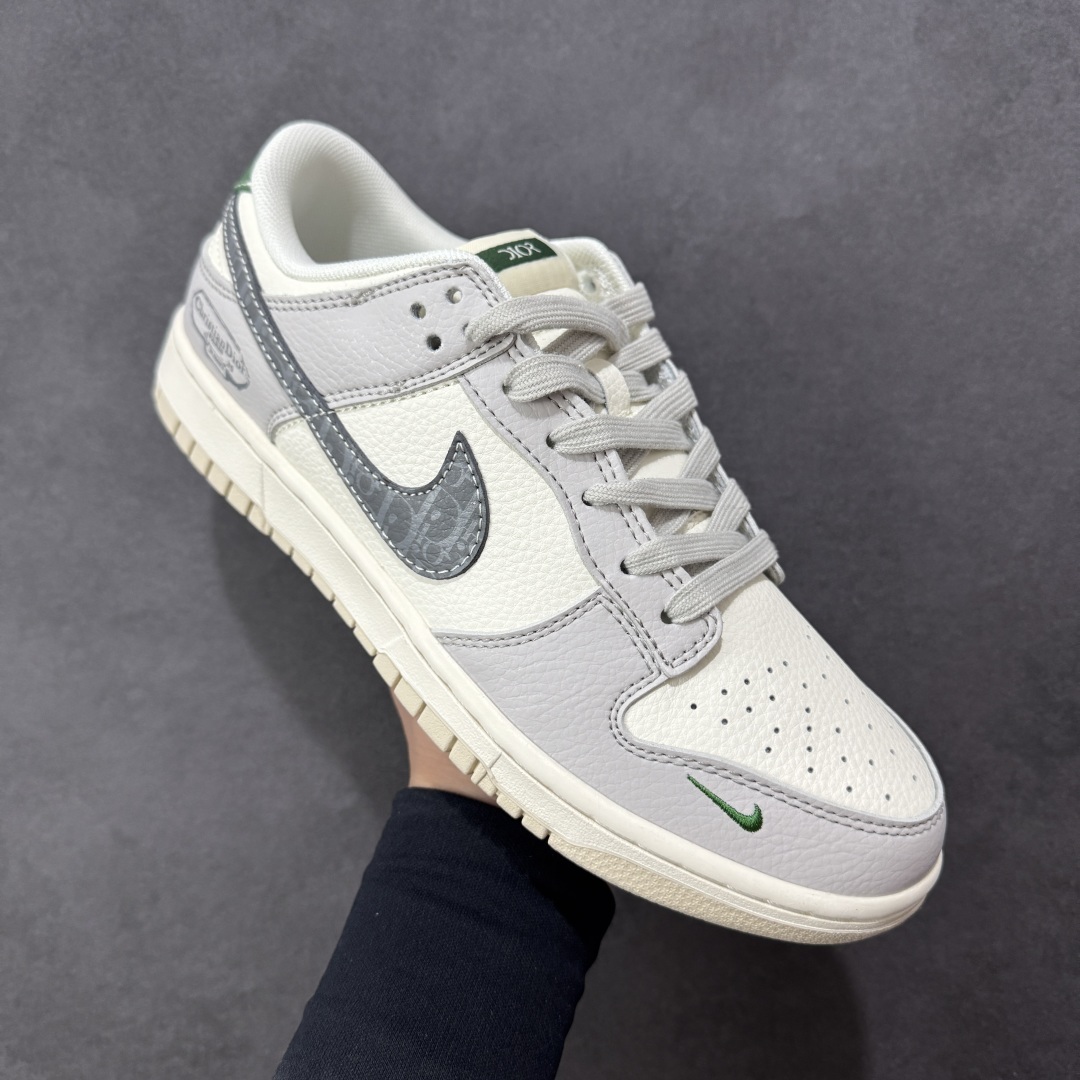 自取 【纯原】Dior x Nike Dunk SB Low 迪奥 x 耐克 SB 低帮 灰白绿 鞋身整