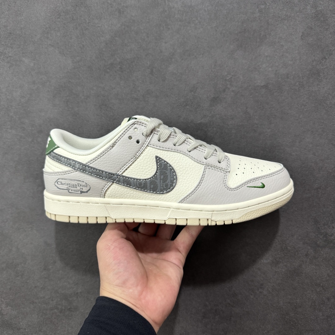 自取 【纯原】Dior x Nike Dunk SB Low 迪奥 x 耐克 SB 低帮 灰白绿 鞋身整