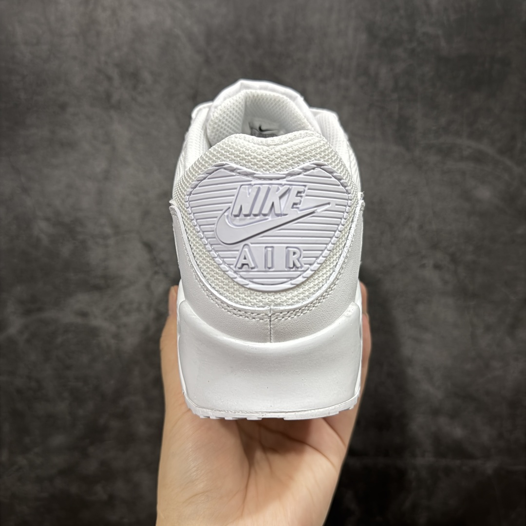 【纯原】Nike Air Max 90 舒适 复古 合成革减震防滑透气 低帮 休闲跑步鞋 纯白色 CN8