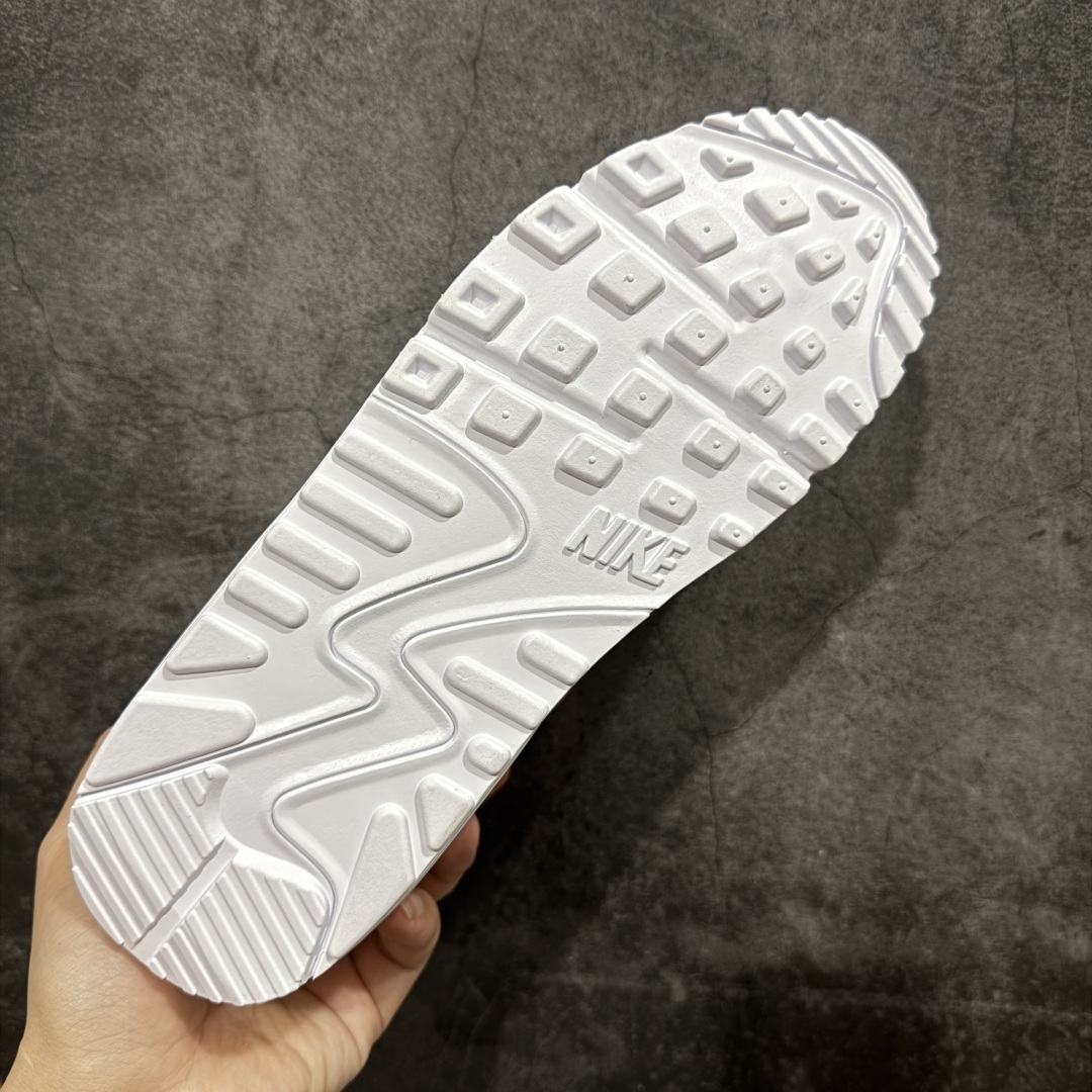 【纯原】Nike Air Max 90 舒适 复古 合成革减震防滑透气 低帮 休闲跑步鞋 纯白色 CN8