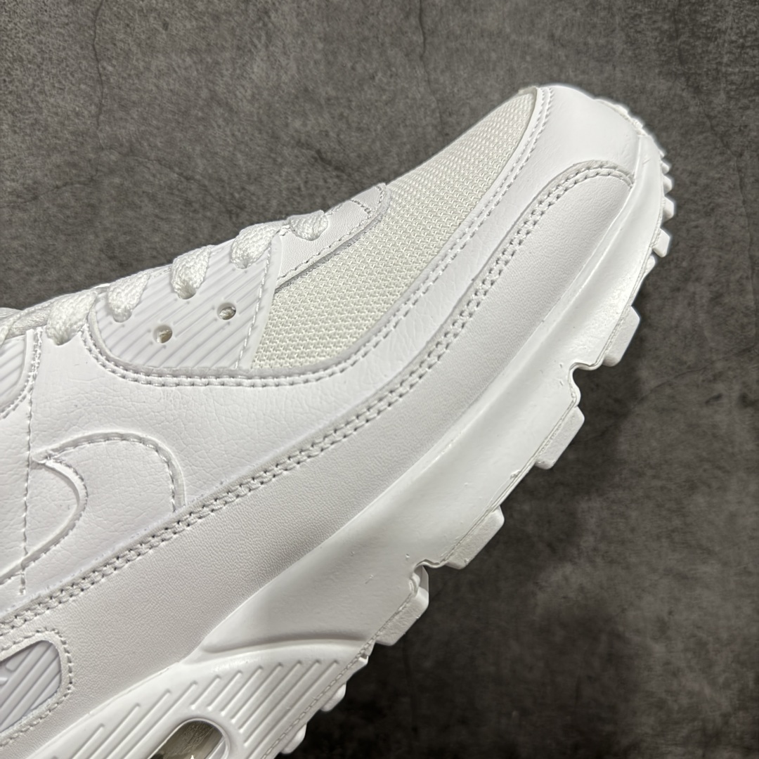 【纯原】Nike Air Max 90 舒适 复古 合成革减震防滑透气 低帮 休闲跑步鞋 纯白色 CN8
