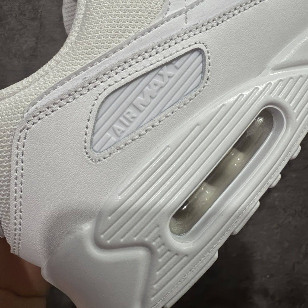 【纯原】Nike Air Max 90 舒适 复古 合成革减震防滑透气 低帮 休闲跑步鞋 纯白色 CN8