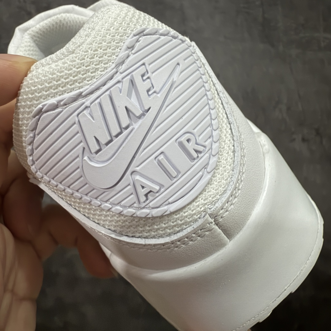 【纯原】Nike Air Max 90 舒适 复古 合成革减震防滑透气 低帮 休闲跑步鞋 纯白色 CN8
