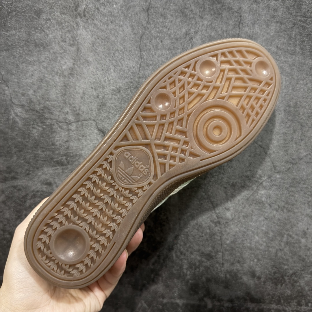 【纯原】Adidas Handball Spezial 阿迪达斯经典款牛皮复古休闲板鞋 绿白生胶 KI5