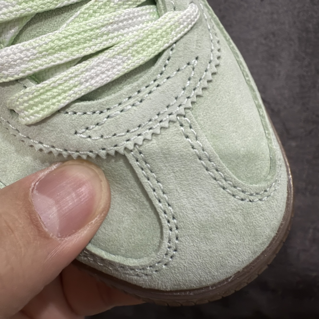 【纯原】Adidas Handball Spezial 阿迪达斯经典款牛皮复古休闲板鞋 绿白生胶 KI5