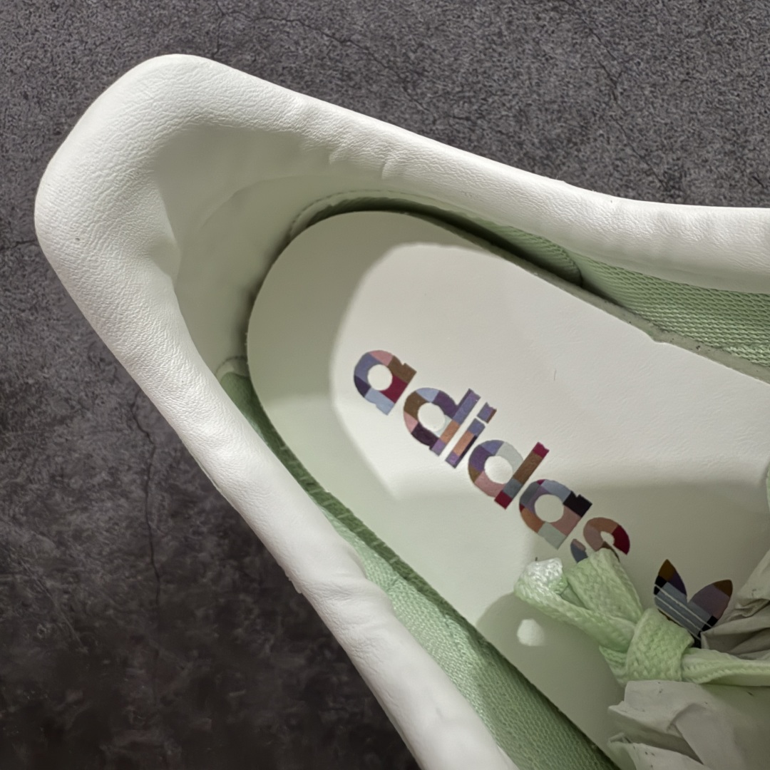 【纯原】Adidas Handball Spezial 阿迪达斯经典款牛皮复古休闲板鞋 绿白生胶 KI5