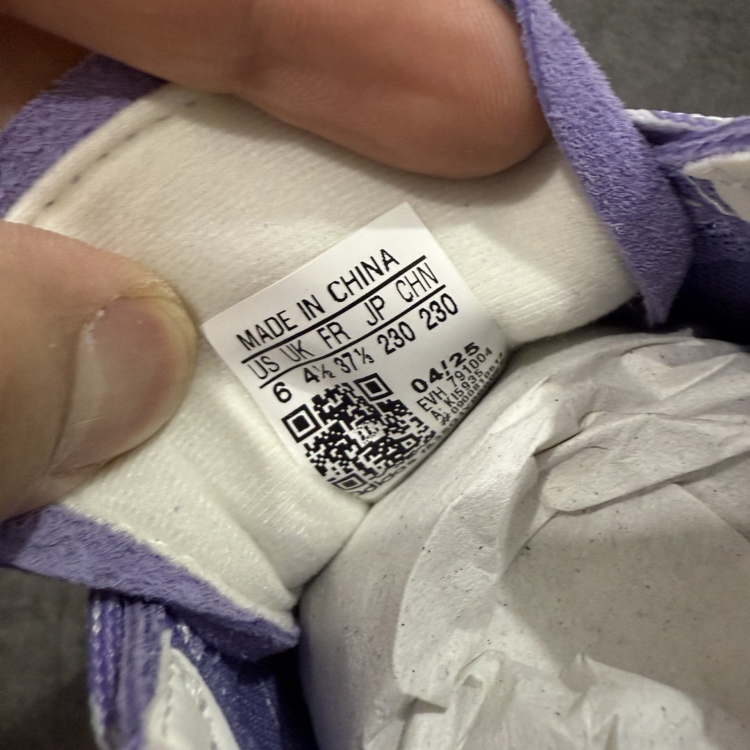 【纯原】Adidas Handball Spezial 阿迪达斯经典款牛皮复古休闲板鞋 紫白生胶 KI5