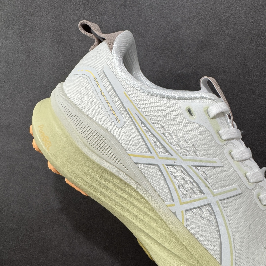 图片[6]-【公司级】Asics Gel-Kayano 32代 亚瑟士运动休闲透气专业跑鞋 原装印尼工代进口单丝纤维程工网布鞋面，更贴合脚型和舒适透气 后跟稳定片带来合脚舒适的穿着感优化后的GEL，提供更好的缓冲保护性 FLYTEFOAM BLAST中底科技，兼具轻量、缓冲、回弹，提升跑步推进力，给跑步健将营造新的跑步体验。 货号：1011C051-101 尺码：36 37 37.5 38 39 39.5 40 40.5 41.5 42 42.5 43.5 44 45 46-选品中心