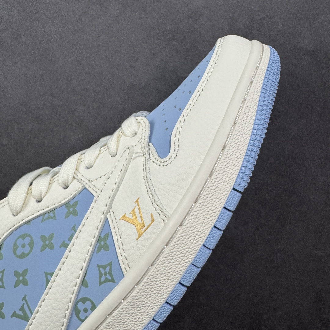图片[5]-【定制版】Louis Vuitton x Air Jordan 1 Low × LV 高端定制 乔1倒钩休闲百搭板鞋 ZH2598-163  公司级版本 定制鞋盒 大厂流水作业生产 超高清洁度 皮料切割干净无任何毛边 细节完美   尺码：36 36.5 37.5 38 38.5 39 40 40.5 41 42 42.5 43 44 44.5 45 编码：HXSB330340-选品中心