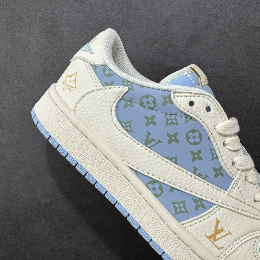 图片[6]-【定制版】Louis Vuitton x Air Jordan 1 Low × LV 高端定制 乔1倒钩休闲百搭板鞋 ZH2598-163  公司级版本 定制鞋盒 大厂流水作业生产 超高清洁度 皮料切割干净无任何毛边 细节完美   尺码：36 36.5 37.5 38 38.5 39 40 40.5 41 42 42.5 43 44 44.5 45 编码：HXSB330340-选品中心