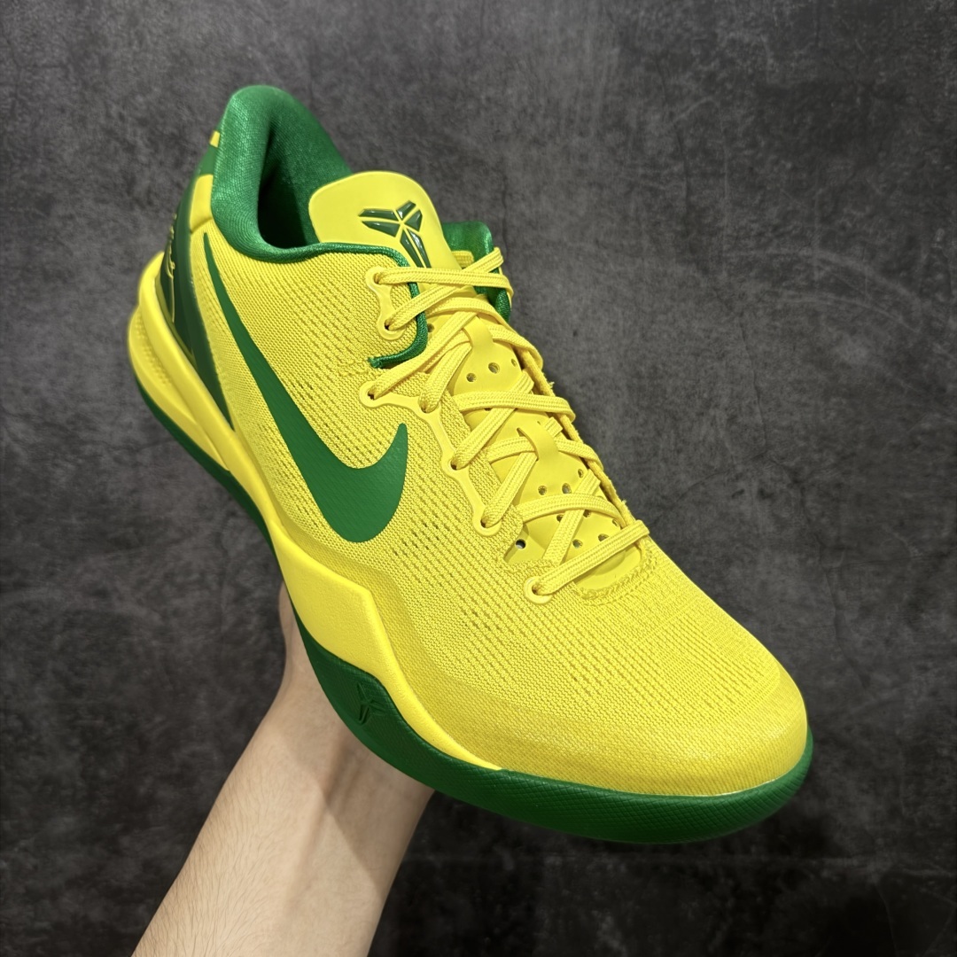 【纯原】NK Zoom Kobe Ⅷ System 科比8代复刻实战运动低帮文化篮球鞋 俄勒冈黄绿鸭子
