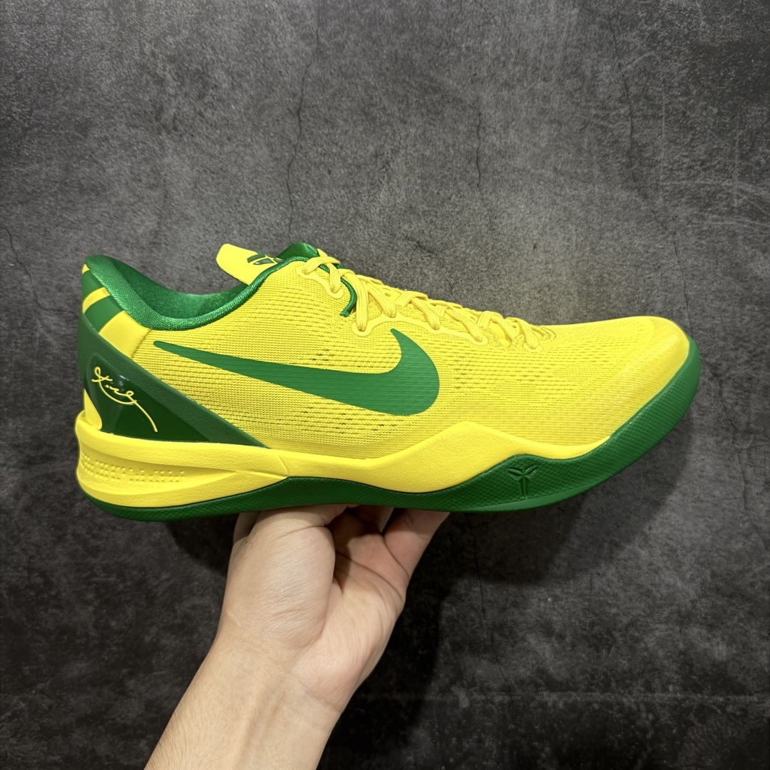 【纯原】NK Zoom Kobe Ⅷ System 科比8代复刻实战运动低帮文化篮球鞋 俄勒冈黄绿鸭子