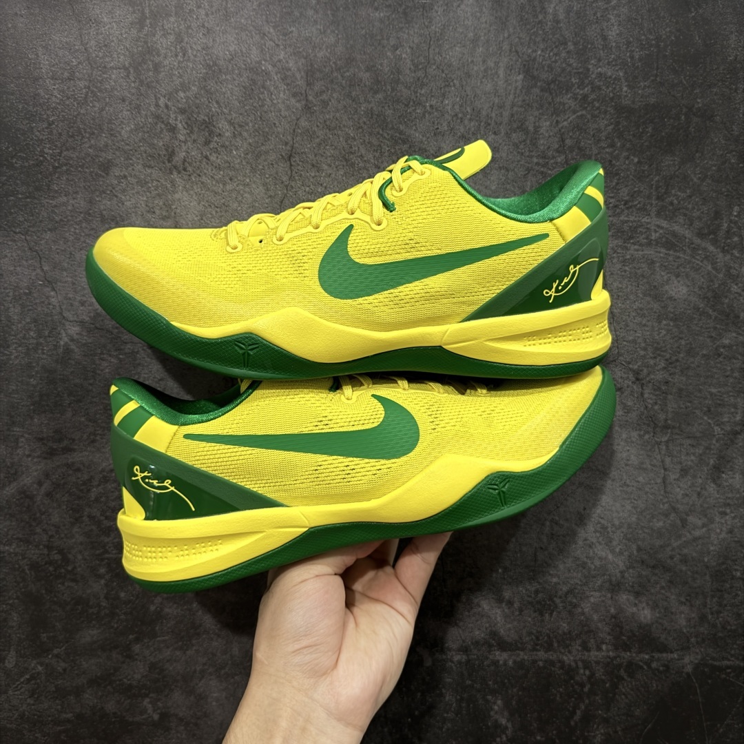 【纯原】NK Zoom Kobe Ⅷ System 科比8代复刻实战运动低帮文化篮球鞋 俄勒冈黄绿鸭子