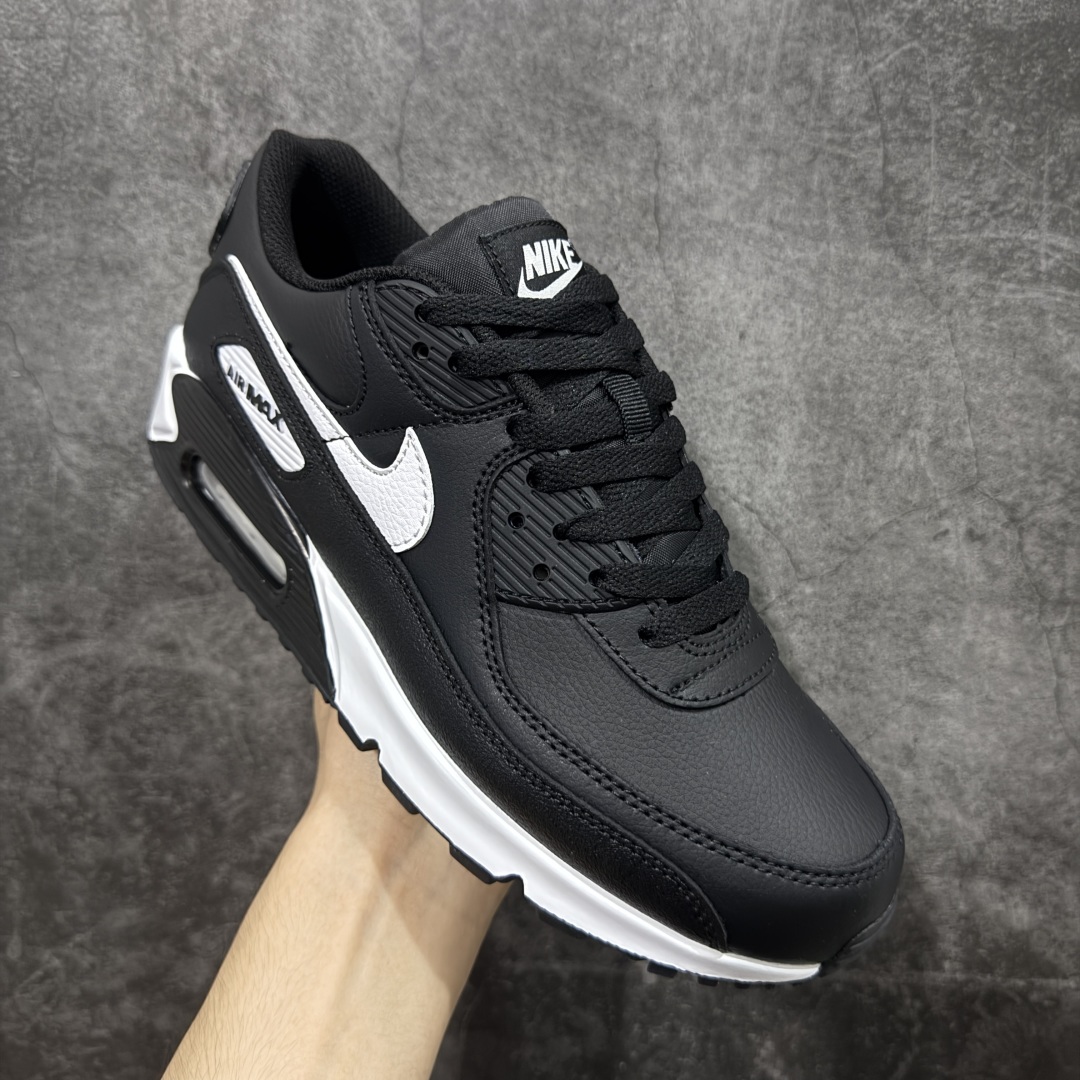 【纯原】Nike Air Max 90 舒适 复古 合成革减震防滑透气 低帮 休闲跑步鞋 黑白CD686