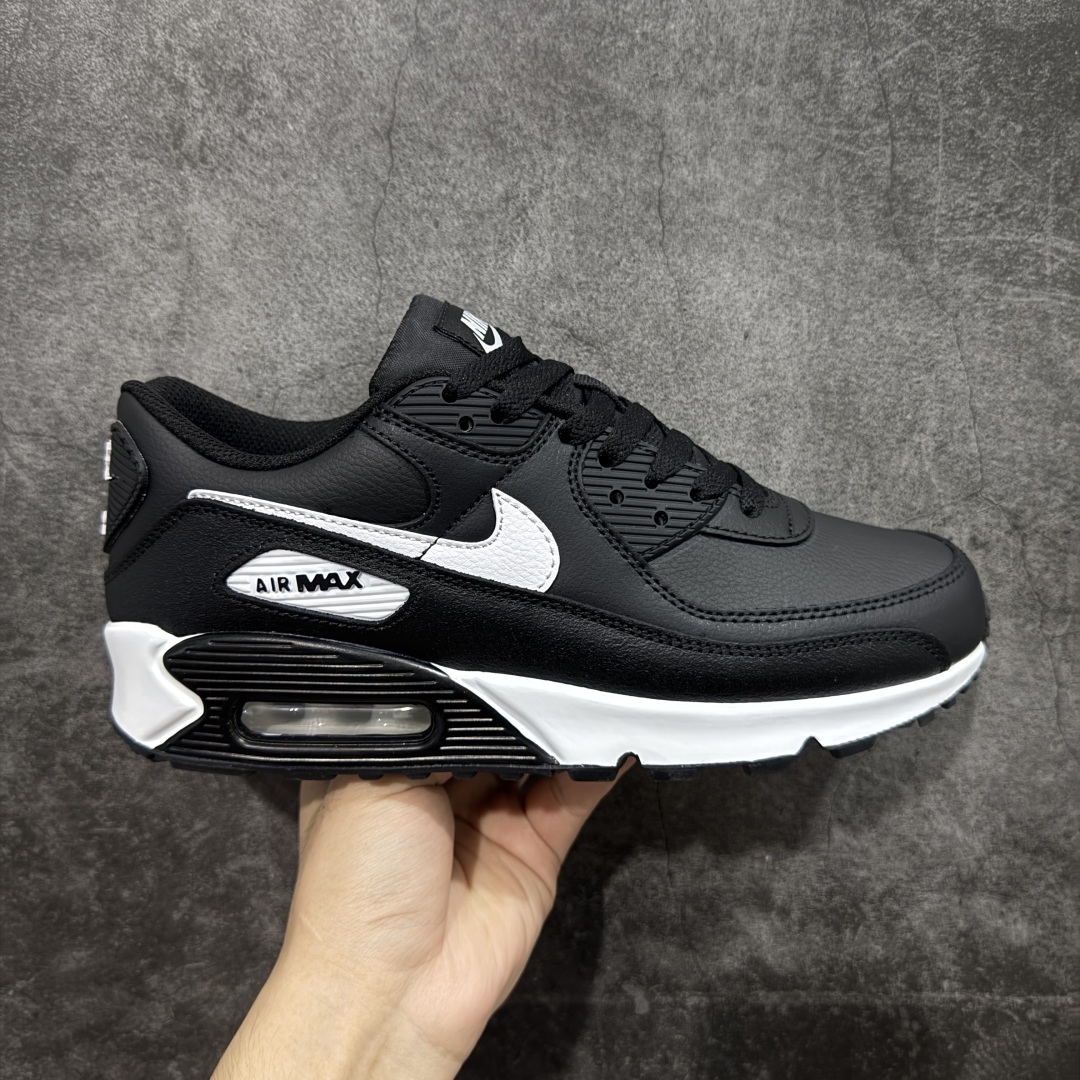 【纯原】Nike Air Max 90 舒适 复古 合成革减震防滑透气 低帮 休闲跑步鞋 黑白CD686