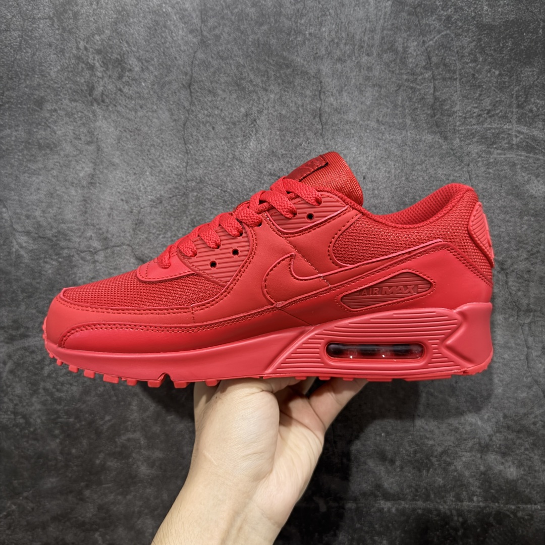 【纯原】Nike Air Max 90 舒适 复古 合成革减震防滑透气 低帮 休闲跑步鞋 红色 CZ79