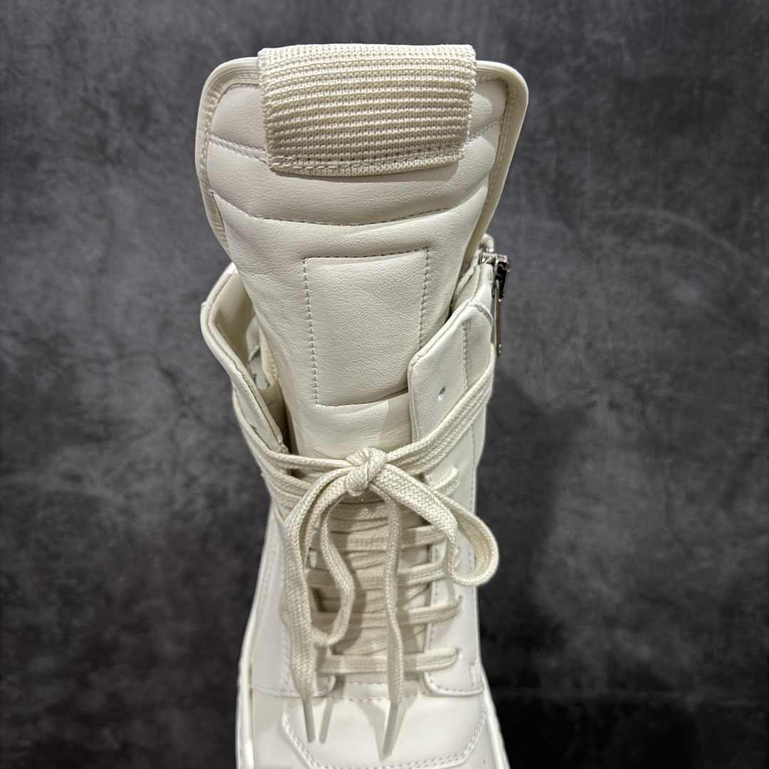 图片[8]-【莞产G版】Rick Owens Edfu 瑞克·欧文斯高帮皮面时尚运动板鞋 米白生胶高帮皮面倒三角 二级市场已经7K以上 平台客户随意卖四位数 RO广东原厂出品 纯原天花板 原版一比一复刻 冲正绝不翻车 还原度达到百分之98以上 原楦开发纸版版型 ZP拆解原版1：1复模裁片纸版 力求做到0错位 这样才能达到和zp一致的鞋型味道 采用进口cnc数控机床开发对版独家tpu奶香大底 区别于市场所有版本 zp同源全头层粒面小牛皮 达到和zp一致手感 原厂进口细纹布 万邦订购原厂高弹粉红色海绵 内里搭配软质细腻羊皮 TPU高密度大底 软硬度透光度高已经测试和原版一致 尺码：36 37 38 39 40 41 42 43 44 45 46-选品中心