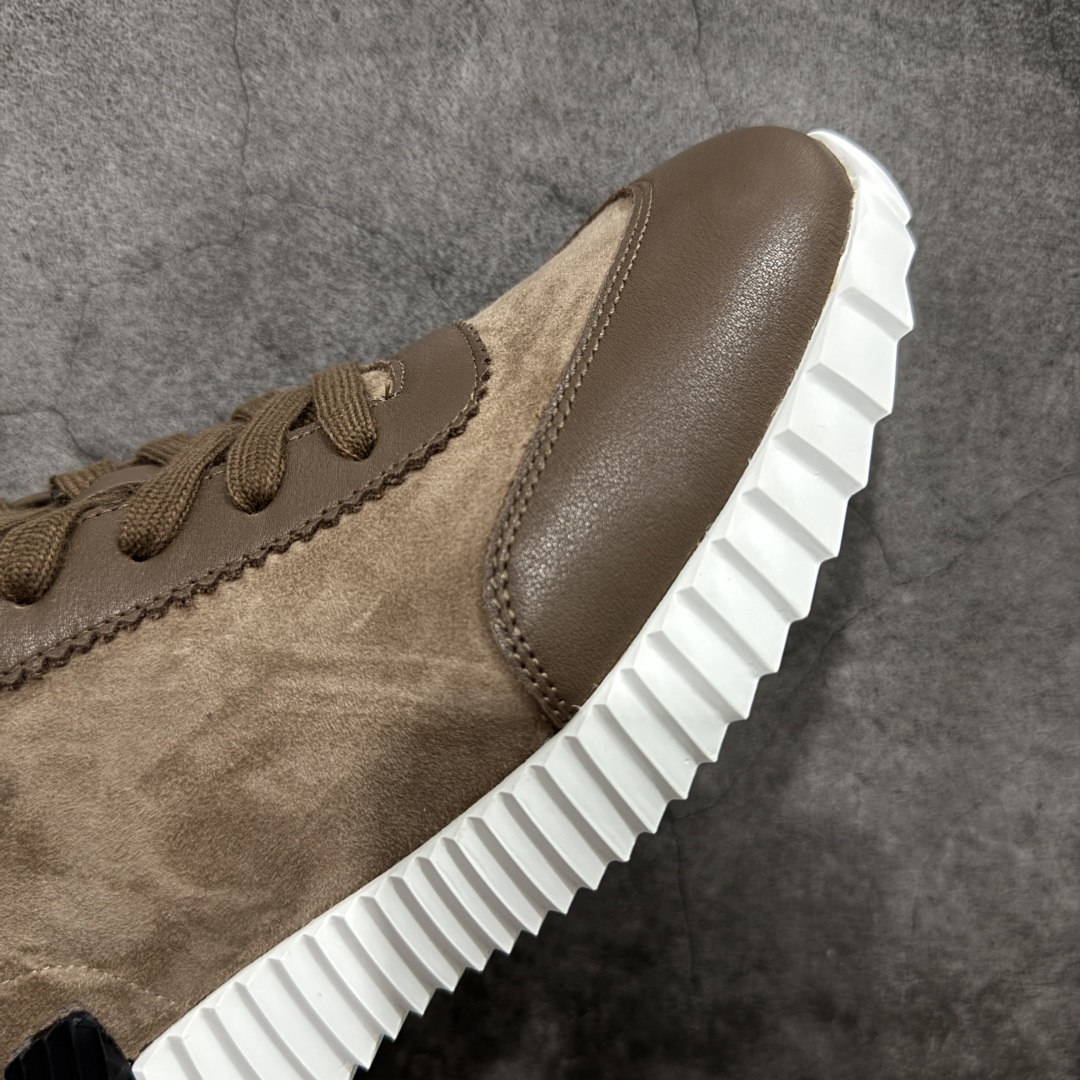【莞顶纯原】Hermes 爱马仕 Bouncing 老钱风 皮面款 低帮休闲鞋 海淘代购同渠道品质 高端