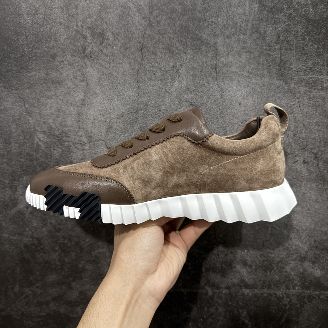 【莞顶纯原】Hermes 爱马仕 Bouncing 老钱风 皮面款 低帮休闲鞋 海淘代购同渠道品质 高端