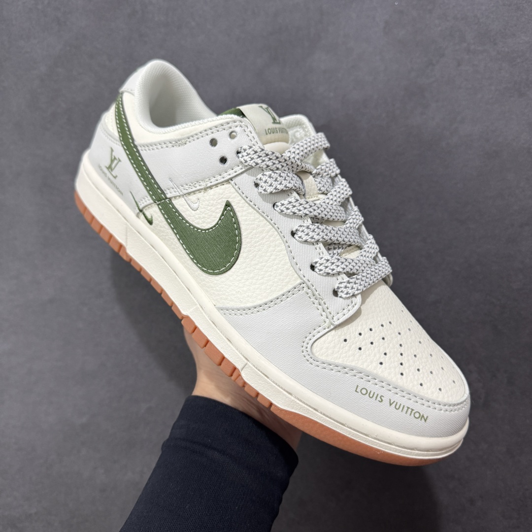 【纯原】Nike SB Dunk Low LV联名 抹茶绿生胶 周年高端定制 低帮休闲板鞋 jp-173