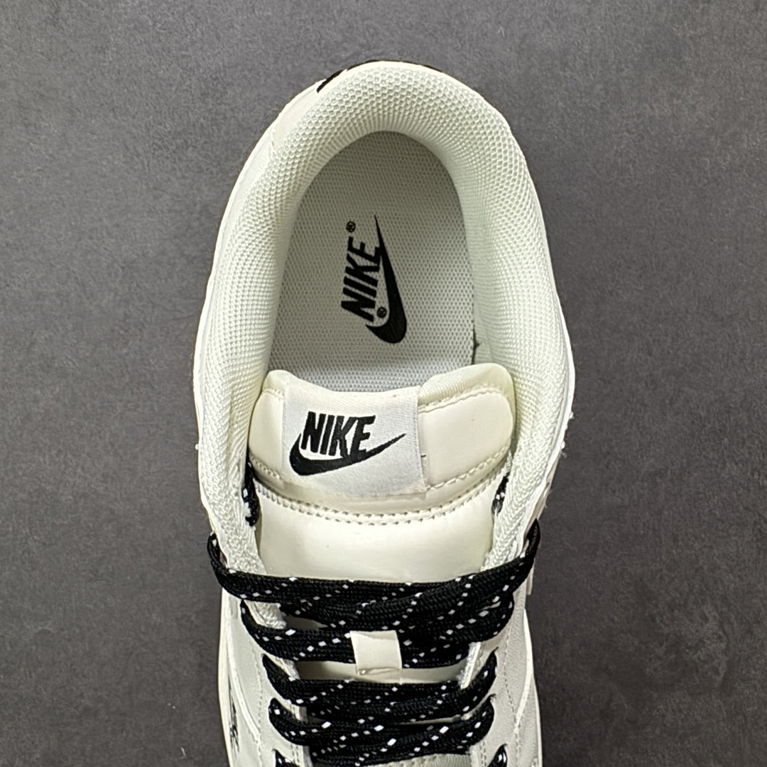 【纯原】Nike Dunk SB Low 耐克 SB 低帮 米白黑 鞋身整体以米白色皮革打造,搭配米白色