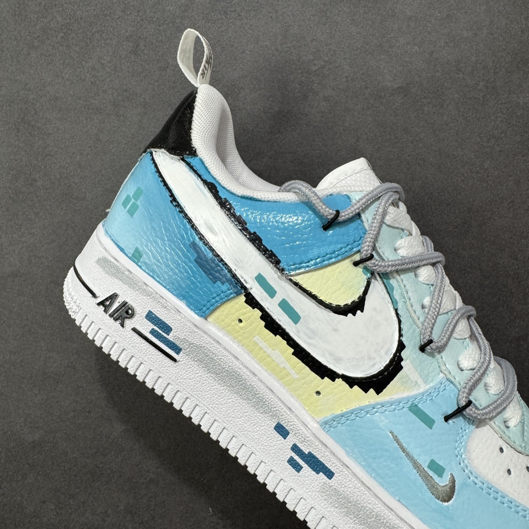 【纯原】Nike Air Force 1'07 Low 手绘涂鸦 电玩蓝调 空军一号低帮休闲板鞋 FB8