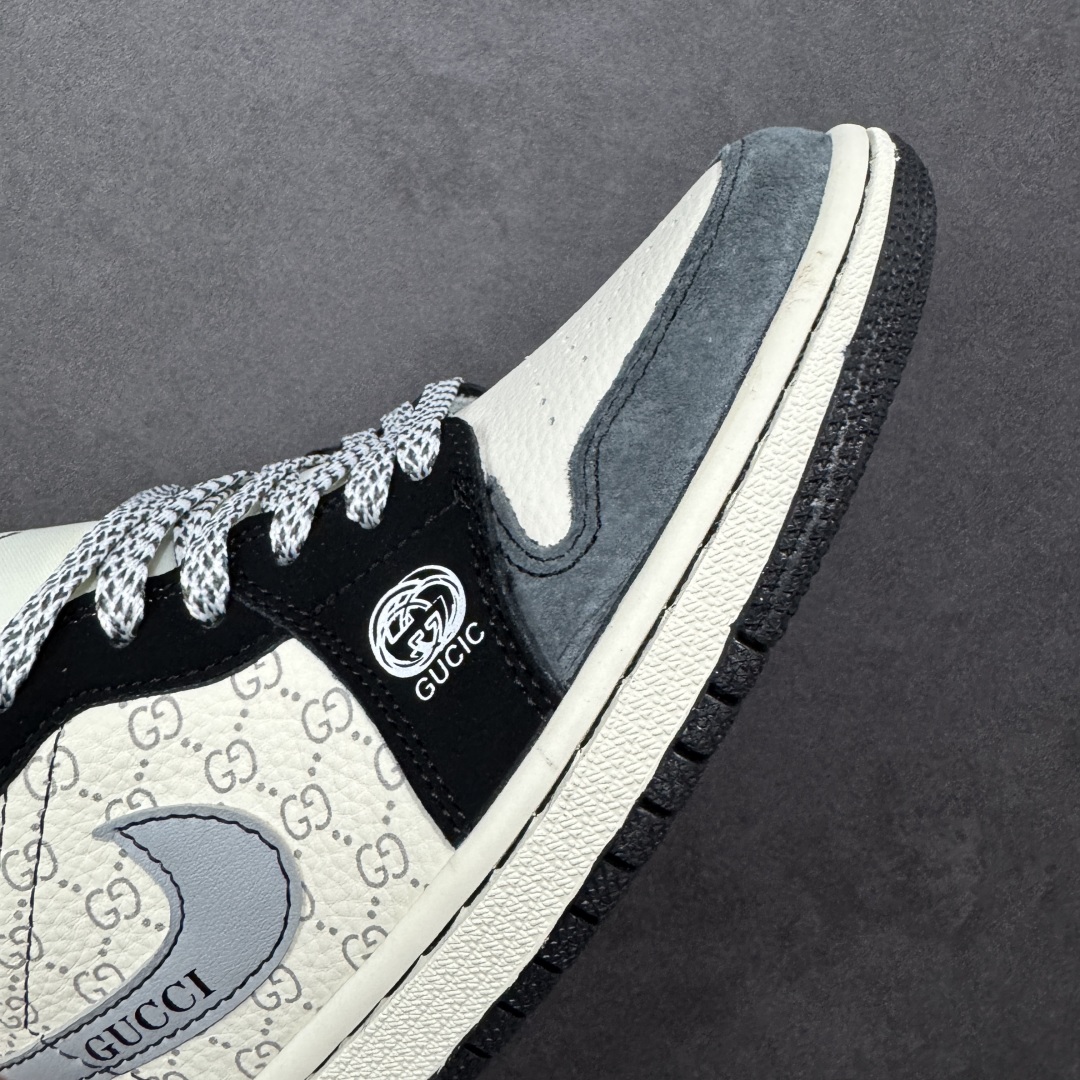 【纯原】Air Jordan 1 Low AJ1 乔1 “GUCCI联名---米黑蓝印花”高端定制 低帮