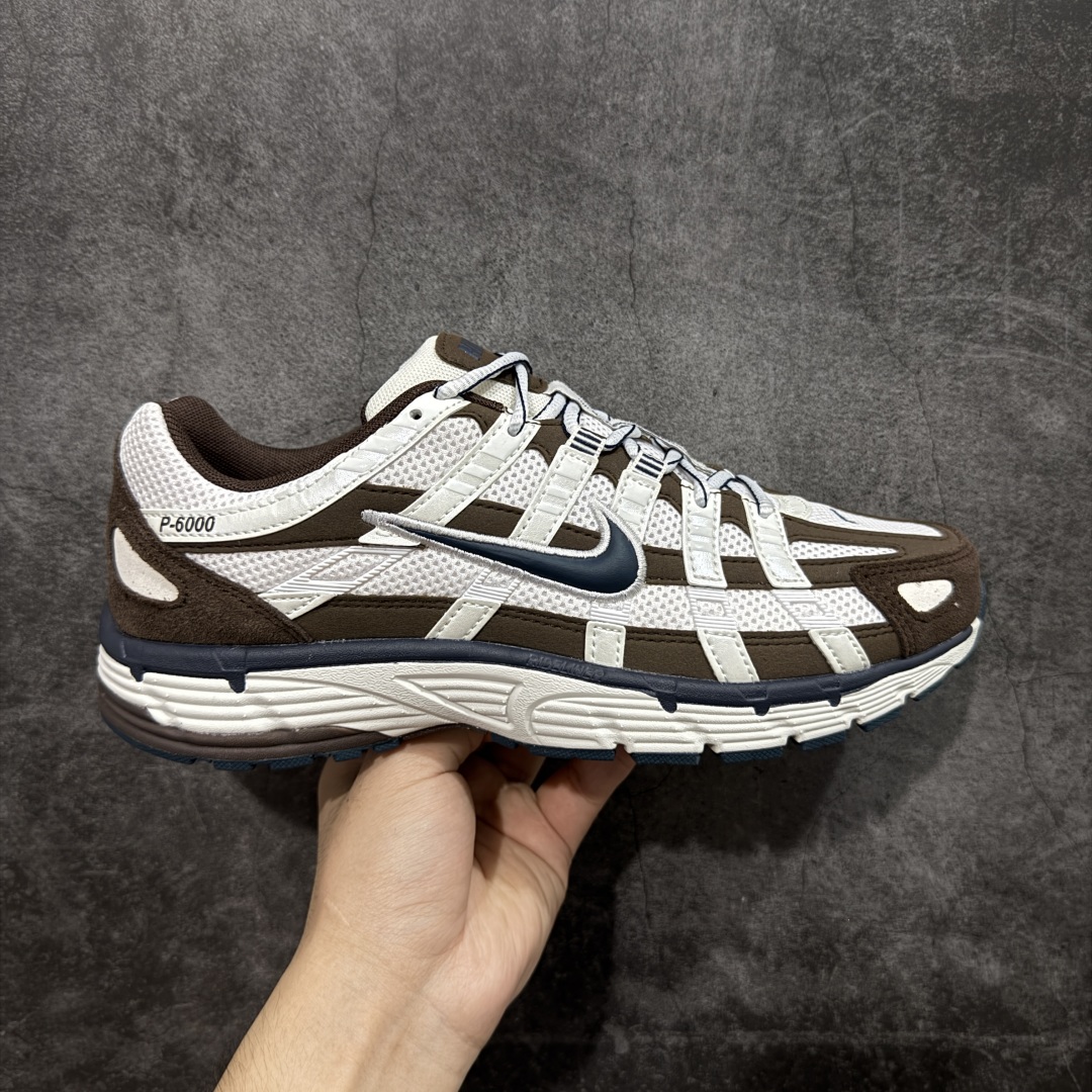 【纯原CS版】NK P-6000 复古老爹休闲运动鞋 棕白 全新公司级品质 组合大底 中底拉帮等细节区别市售通货品质 市面唯一正确三明治网面 货号:HV8972-001 尺码:36 36.5 37.5 38 38.5 39 40 40.5 41 42 42.5 43 44 44.5 45-选品中心
