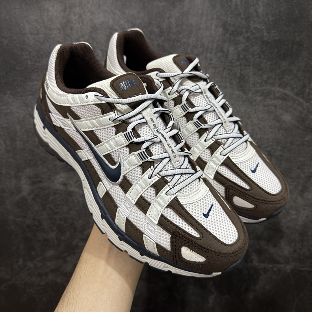【纯原CS版】NK P-6000 复古老爹休闲运动鞋 棕白 全新公司级品质 组合大底 中底拉帮等细节区别市售通货品质 市面唯一正确三明治网面 货号:HV8972-001 尺码:36 36.5 37.5 38 38.5 39 40 40.5 41 42 42.5 43 44 44.5 45-选品中心
