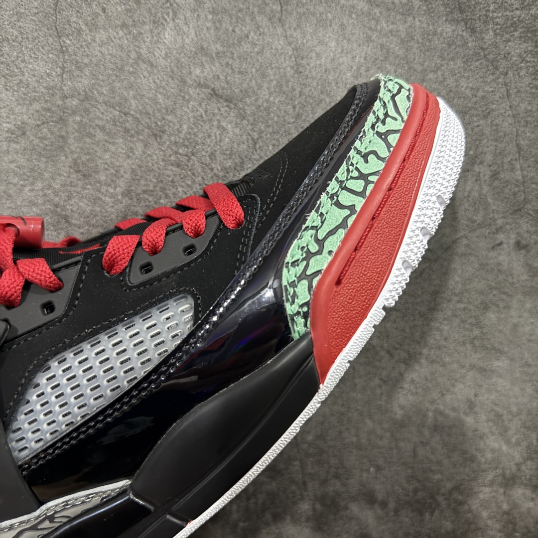 图片[6]-【顶级塑料膜版本】Jordan Spizike Low 黑红绿 FQ1759-060 纯原低帮篮球鞋 原楦原纸板 原厂材料开发 细节把控到位 主供外贸客户 打造完美鞋型 纸板中底 钢印 完美版型 公司货既视感 尺码：36 36.5 37.5 38 38.5 39 40 40.5 41 42 42.5 43 44 44.5 45 46-选品中心