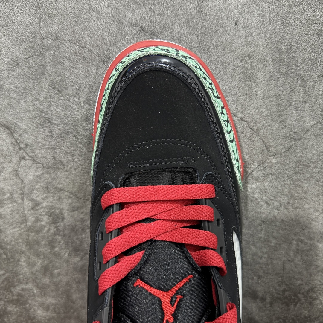 图片[5]-【顶级塑料膜版本】Jordan Spizike Low 黑红绿 FQ1759-060 纯原低帮篮球鞋 原楦原纸板 原厂材料开发 细节把控到位 主供外贸客户 打造完美鞋型 纸板中底 钢印 完美版型 公司货既视感 尺码：36 36.5 37.5 38 38.5 39 40 40.5 41 42 42.5 43 44 44.5 45 46-选品中心