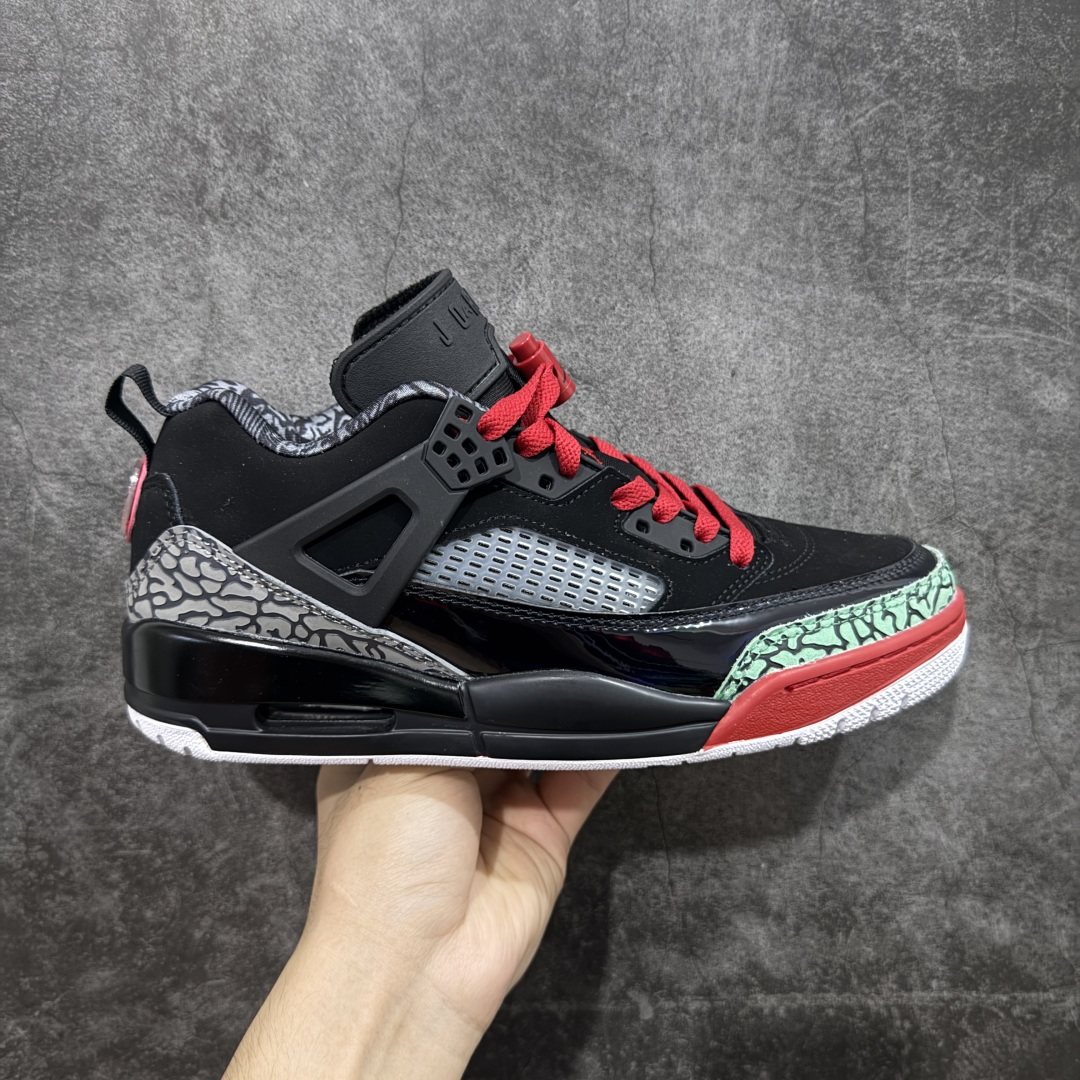 【顶级塑料膜版本】Jordan Spizike Low 黑红绿 FQ1759-060 纯原低帮篮球鞋 原楦原纸板 原厂材料开发 细节把控到位 主供外贸客户 打造完美鞋型 纸板中底 钢印 完美版型 公司货既视感 尺码:36 36.5 37.5 38 38.5 39 40 40.5 41 42 42.5 43 44 44.5 45 46-选品中心