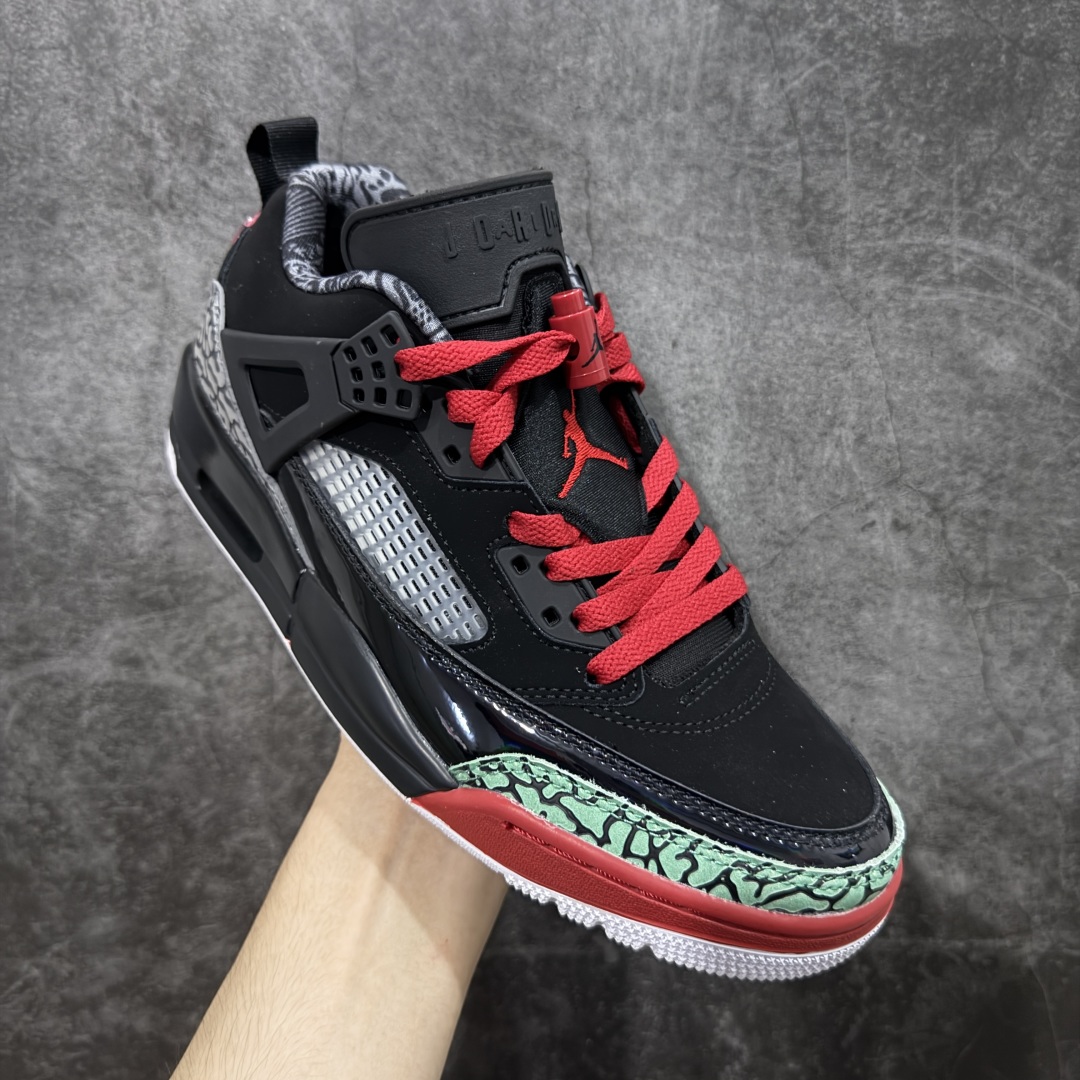 图片[3]-【顶级塑料膜版本】Jordan Spizike Low 黑红绿 FQ1759-060 纯原低帮篮球鞋 原楦原纸板 原厂材料开发 细节把控到位 主供外贸客户 打造完美鞋型 纸板中底 钢印 完美版型 公司货既视感 尺码：36 36.5 37.5 38 38.5 39 40 40.5 41 42 42.5 43 44 44.5 45 46-选品中心