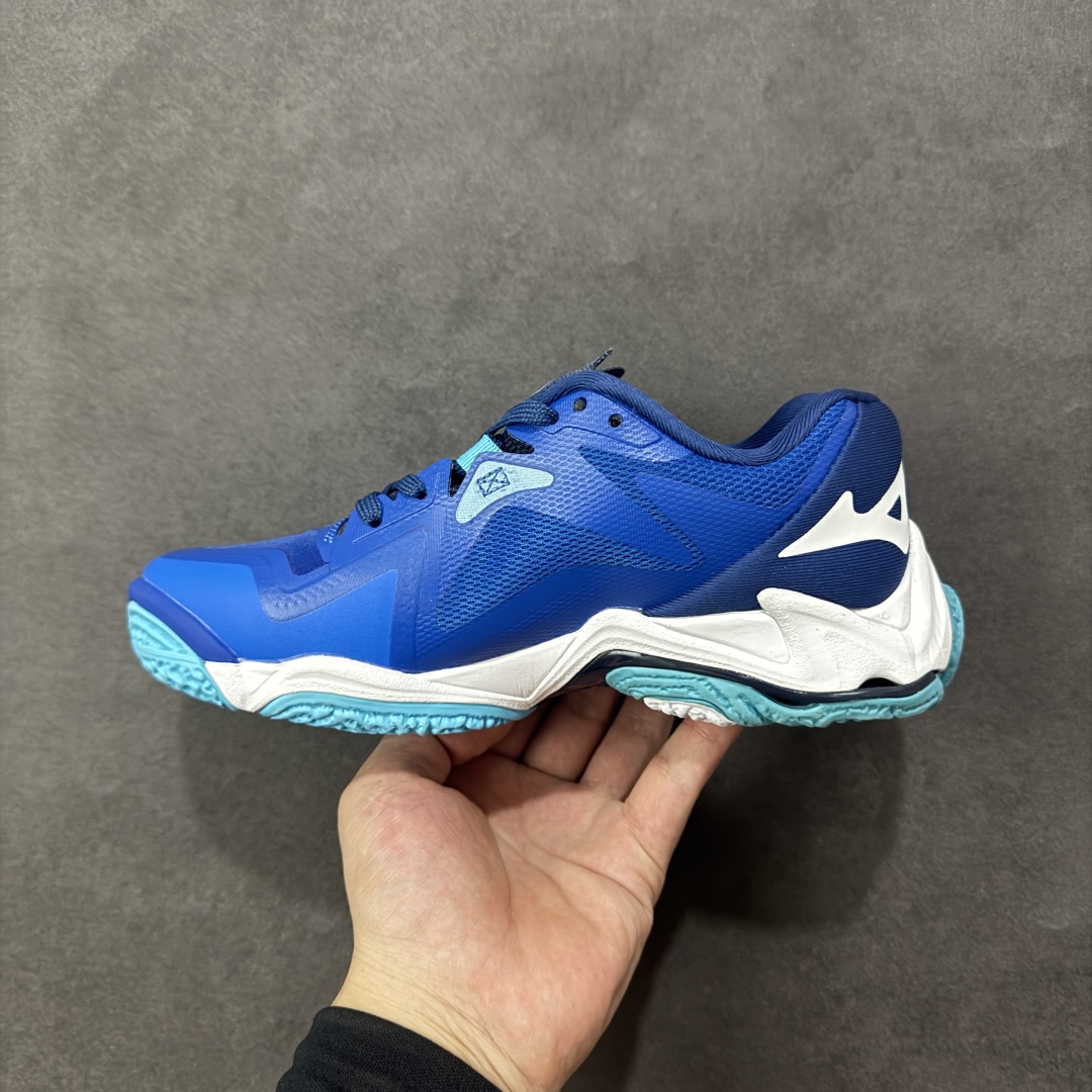 图片[2]-【公司级】美津浓Mizuno Wave Lightning Z8 闪电Z8系列低帮排球羽毛球运动鞋“蓝浅蓝” 升级原楦原纸版开发 #采用高频热熔网织布鞋面材质 #后掌wave物理镂空设计 #外置特殊防滑耐磨橡胶大底 货号：V1GA240001 尺码：36 36.5 37.5 38 38.5 39 40 40.5 41 42 42.5 43 44 45 编码：LNH280290-选品中心