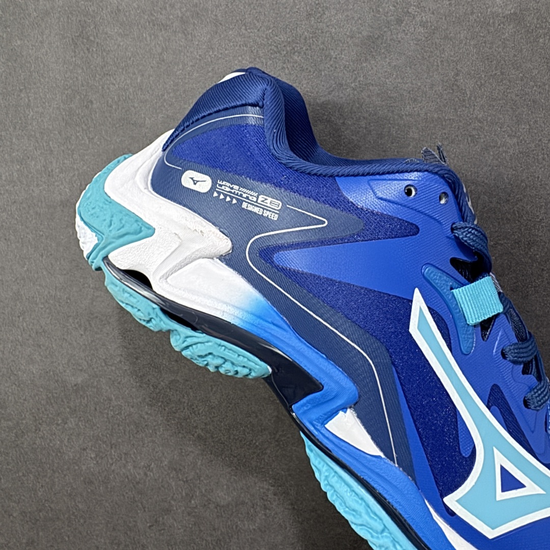 图片[6]-【公司级】美津浓Mizuno Wave Lightning Z8 闪电Z8系列低帮排球羽毛球运动鞋“蓝浅蓝” 升级原楦原纸版开发 #采用高频热熔网织布鞋面材质 #后掌wave物理镂空设计 #外置特殊防滑耐磨橡胶大底 货号：V1GA240001 尺码：36 36.5 37.5 38 38.5 39 40 40.5 41 42 42.5 43 44 45 编码：LNH280290-选品中心