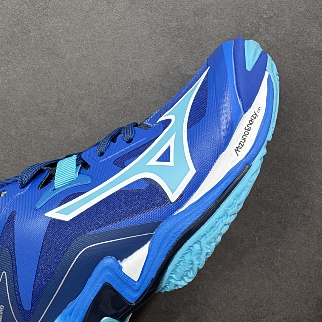 图片[5]-【公司级】美津浓Mizuno Wave Lightning Z8 闪电Z8系列低帮排球羽毛球运动鞋“蓝浅蓝” 升级原楦原纸版开发 #采用高频热熔网织布鞋面材质 #后掌wave物理镂空设计 #外置特殊防滑耐磨橡胶大底 货号：V1GA240001 尺码：36 36.5 37.5 38 38.5 39 40 40.5 41 42 42.5 43 44 45 编码：LNH280290-选品中心
