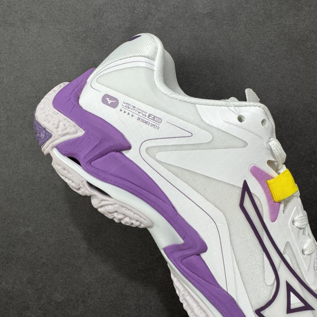 图片[6]-【公司级】美津浓Mizuno Wave Lightning Z8 闪电Z8系列低帮排球羽毛球运动鞋 升级原楦原纸版开发 #采用高频热熔网织布鞋面材质 #后掌wave物理镂空设计 #外置特殊防滑耐磨橡胶大底 货号：V1GA240010 尺码：36 36.5 37.5 38 38.5 39 40 40.5 41 42 42.5 43 44 45 编码：LNH280290-选品中心