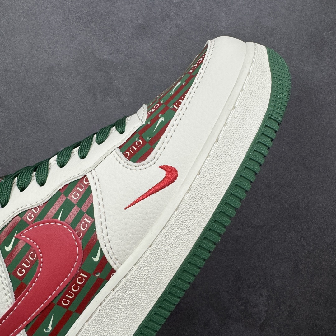 图片[5]-【定制版】Gucci x Nk Air Force 1’07 定制配色 古驰联名 空军一号低帮经典低帮休闲百搭板鞋 DD1982-312 定制鞋盒 大厂流水作业生产 超高清洁度 皮料切割干净无任何毛边 内置蜂窝气垫 细节完美   尺码：36 36.5 37.5 38 38.5 39 40 40.5 41 42 42.5 43 44 44.5 45-选品中心