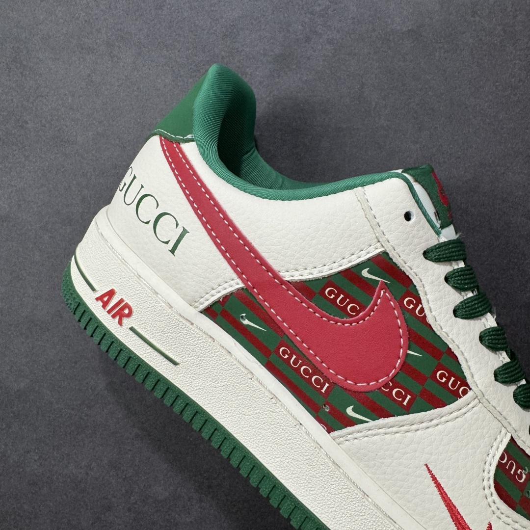 图片[6]-【定制版】Gucci x Nk Air Force 1’07 定制配色 古驰联名 空军一号低帮经典低帮休闲百搭板鞋 DD1982-312 定制鞋盒 大厂流水作业生产 超高清洁度 皮料切割干净无任何毛边 内置蜂窝气垫 细节完美   尺码：36 36.5 37.5 38 38.5 39 40 40.5 41 42 42.5 43 44 44.5 45-选品中心