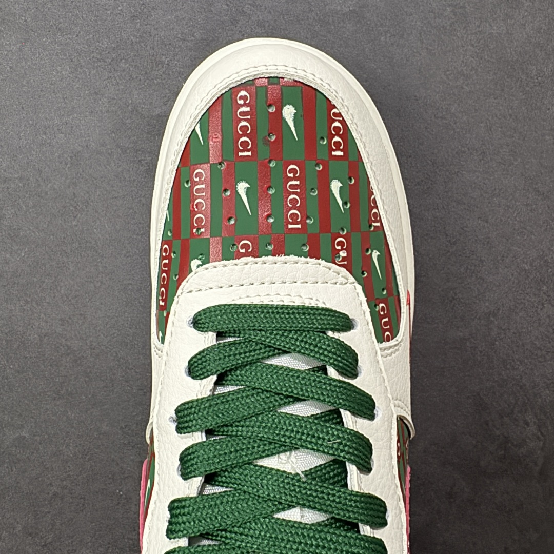 图片[8]-【定制版】Gucci x Nk Air Force 1’07 定制配色 古驰联名 空军一号低帮经典低帮休闲百搭板鞋 DD1982-312 定制鞋盒 大厂流水作业生产 超高清洁度 皮料切割干净无任何毛边 内置蜂窝气垫 细节完美   尺码：36 36.5 37.5 38 38.5 39 40 40.5 41 42 42.5 43 44 44.5 45-选品中心