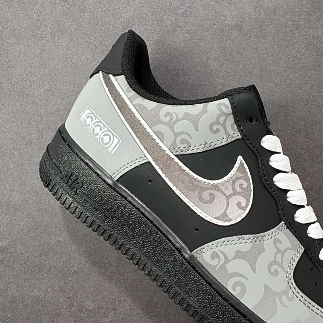 图片[6]-【定制版】Nike Air Force 1 Low 07 WET 影月巡 黑灰 原楦头原纸板 打造纯正低帮空军版型 专注外贸渠道 全掌内置蜂窝气垫 原盒配件 原厂中底钢印、拉帮完美 货号：ZH0316 108 尺码：36 36.5 37.5 38 38.5 39 40 40.5 41 42 42.5 43 44 44.5 45-选品中心